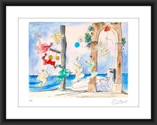 Picasso, Lithographie, Limited Edition, Akt am Strand, signiert RAR