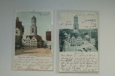Postkarten Ak Konvolut 10,  Biberach an der Riss - Marktplatz, Kirche ANTIK 1899