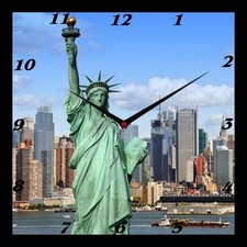 eckige Wanduhr  " New York USA