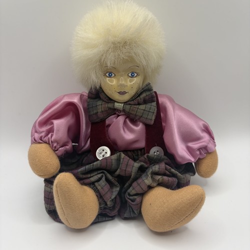 Vintage stoffpuppe clown - vintage,
