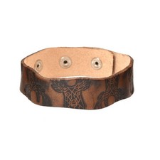 Armreif aus Leder braun Damen