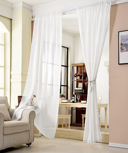 Gardine transparent mit - , Ösen