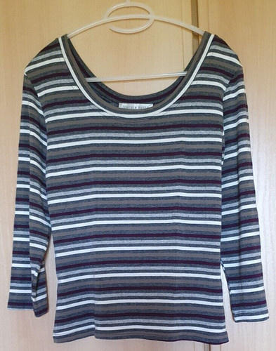 Damenshirt geringelt - damenshirt, 38,