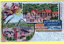 AK Gruss aus Detmold Bierbrauerei Falkenkrug 1905 Lippe