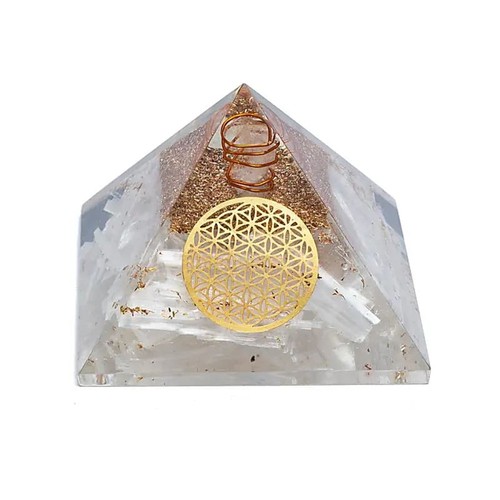 Orgonit pyramide selenit blume - orgonit,