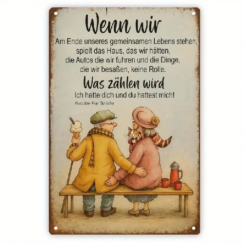 Blechschild was ende - was, am
