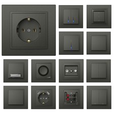 Steckdose Unterputz Anthrazit