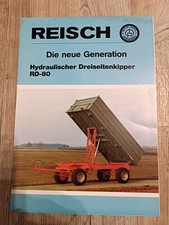 Prospekt Reisch Dreiseitenkipper RD 80  Traktor Schlepper Brochüre M