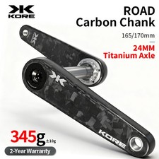 KORE T800 Carbon Kurbel 165/170mm Titanachse 24mm 345g Rennrad Ultra Leicht