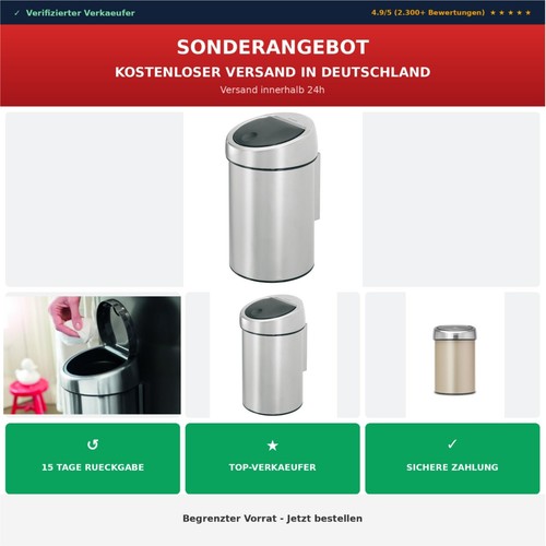 Brabantia touch bin l - brabantia,
