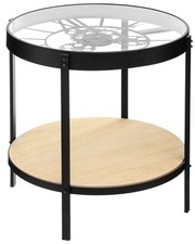 Couchtisch mit Uhr Metall