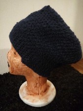 Rasta mütze Unisex, Blau, Gehäkelt, Handgemacht, (Wolle) Neu