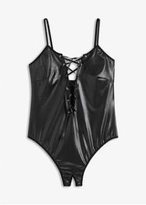 Neu Sexy String-Body mit Öffnung Gr. 44/46 Schwarz Damenbody Stringbody