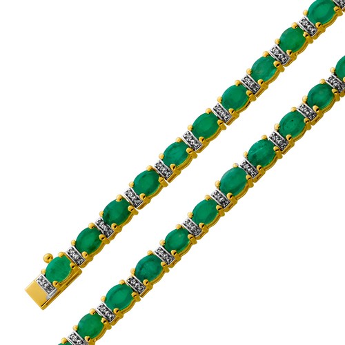 Smaragd armband silber - smaragd,