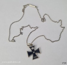 Eisernes Kreuz 1914 W Deutsches Reich Miniatur Abzeichen emailliert Kette 800