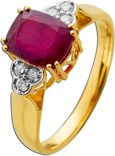 Rubin ring gelbgold 585 - 585, 14k