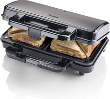 Bestron XL Sandwichmaker, Antihaftbeschichteter Sandwich-Toaster für 2
