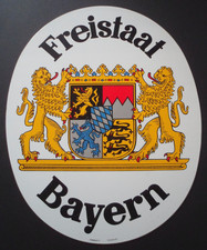Freistaat Bayern Schild - Bayerisches Staatswappen - Dambach Werke Gröbenzell