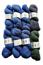 800g Rowan Moordale Sh00009 Oxford Blue Blau  010 Ash Grau, 05 Thai Grün