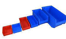 Stapelboxen Sichtlagerboxen Stapelkisten Regalkästen blau rot Gr.1- 5
