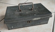 alte Eisenschatulle , Blechkassette , Schatulle , Metall  ,  Geldkassette , alt