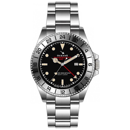 Oceanx sharkmaster gmt quartz - gmt,