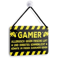 Gamer Schild 18x12cm