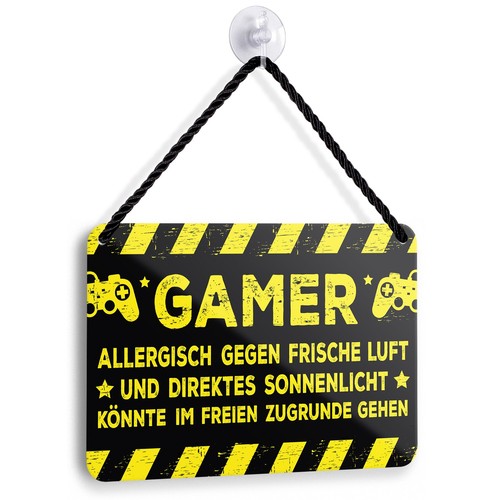 Gamer schild 18x12cm - schild,