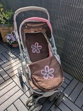 Puppenwagen Kinderwagen mit Fellbarereinlage, Klappbar