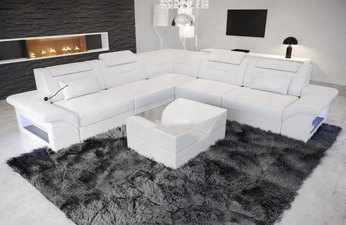 Leder ecksofa couch ledersofa - ecksofa,