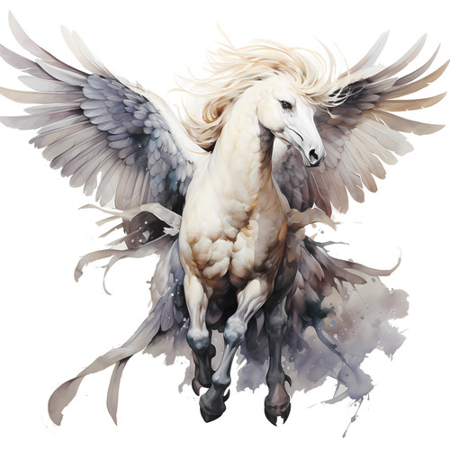 Wandbild flying horse pegasus - wandbild,