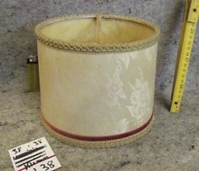 Schirm,Lampenschirm, Klemmschirm,groß,Textil,alt,rot, Borte,gebraucht, Nr. 38