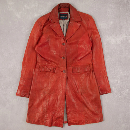 Vintage 90er leder long length - vintage,