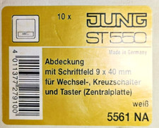 Jung 5561 NA, Wippe, mit Schriftfeld, Duroplast, ST 550, weiß