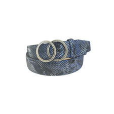 VMP Ledergürtel 90 cm Blau