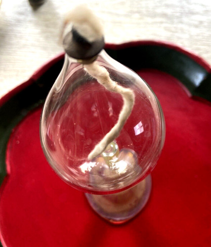 Antike glas öllampe cm - antike, 24
