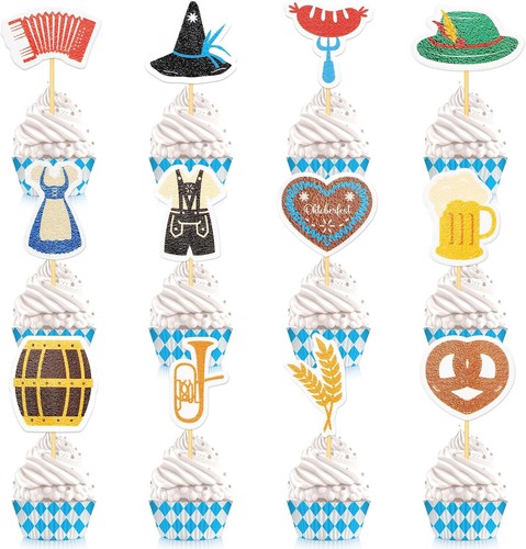 Oktoberfest cupcake topper 48 - topper,,