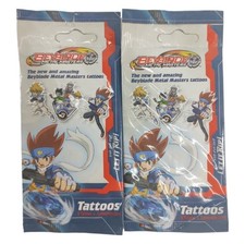 2x Beyblade Metal Masters Booster 8 Tattoos + Sammelkarte Goliath 2011 Anime TV