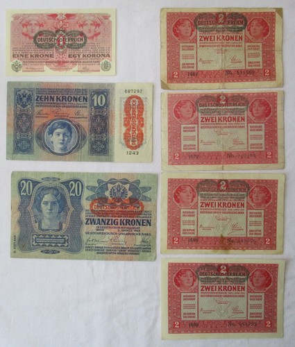 Banknoten bis 20 kr - 7,