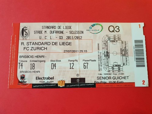 Used ticket uefa 2011 12 - ticket, cl