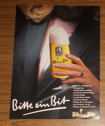 Seltene werbung bitburger pils - seltene,