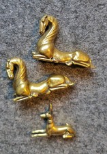 3 kleine Bronzefiguren, Pferde