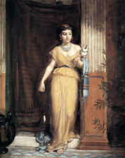 La Fileuse Spinnerin Handspindel Garn Fasern Antike Säule Waterhouse A3 02