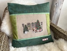 Gr. Kissenhülle handbst. 🛷🎁WEIHNACHTSEINKÄUFE - LKE - ACUFACTUM🌲