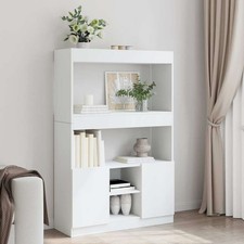 Highboard Weiß 92x33x140 cm