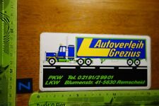 Alter Aufkleber Verkehr Autovermietung LKW GREZIUS Stadt Remscheid
