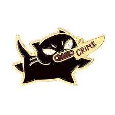 Pin's Pins Katze schwarz mit