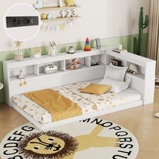 Tagesbett Daybett Schlafsofa mit Steckdose & 2 USB-Anschlüssen Bett 90x200cm Neu