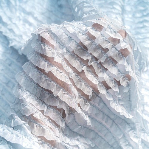 Chiffon stoff rüschen - stoff, tuch