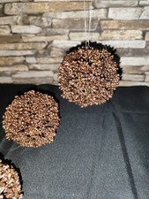 4er Braune Deko-Kugeln 8 cm